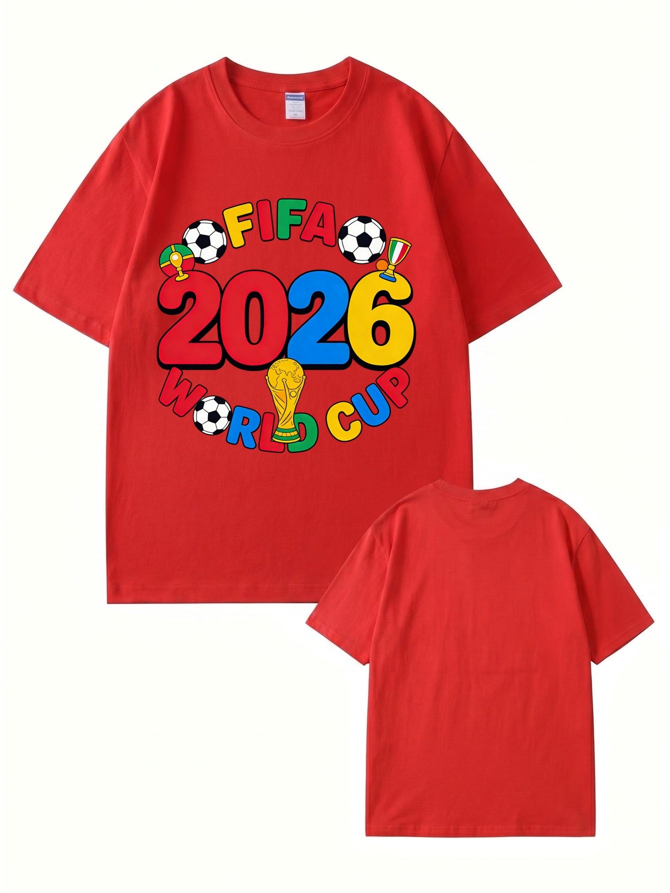 FIFA 2026 World Cup Graphic T-Shirt - Premium Cotton Soccer Fan Apparel