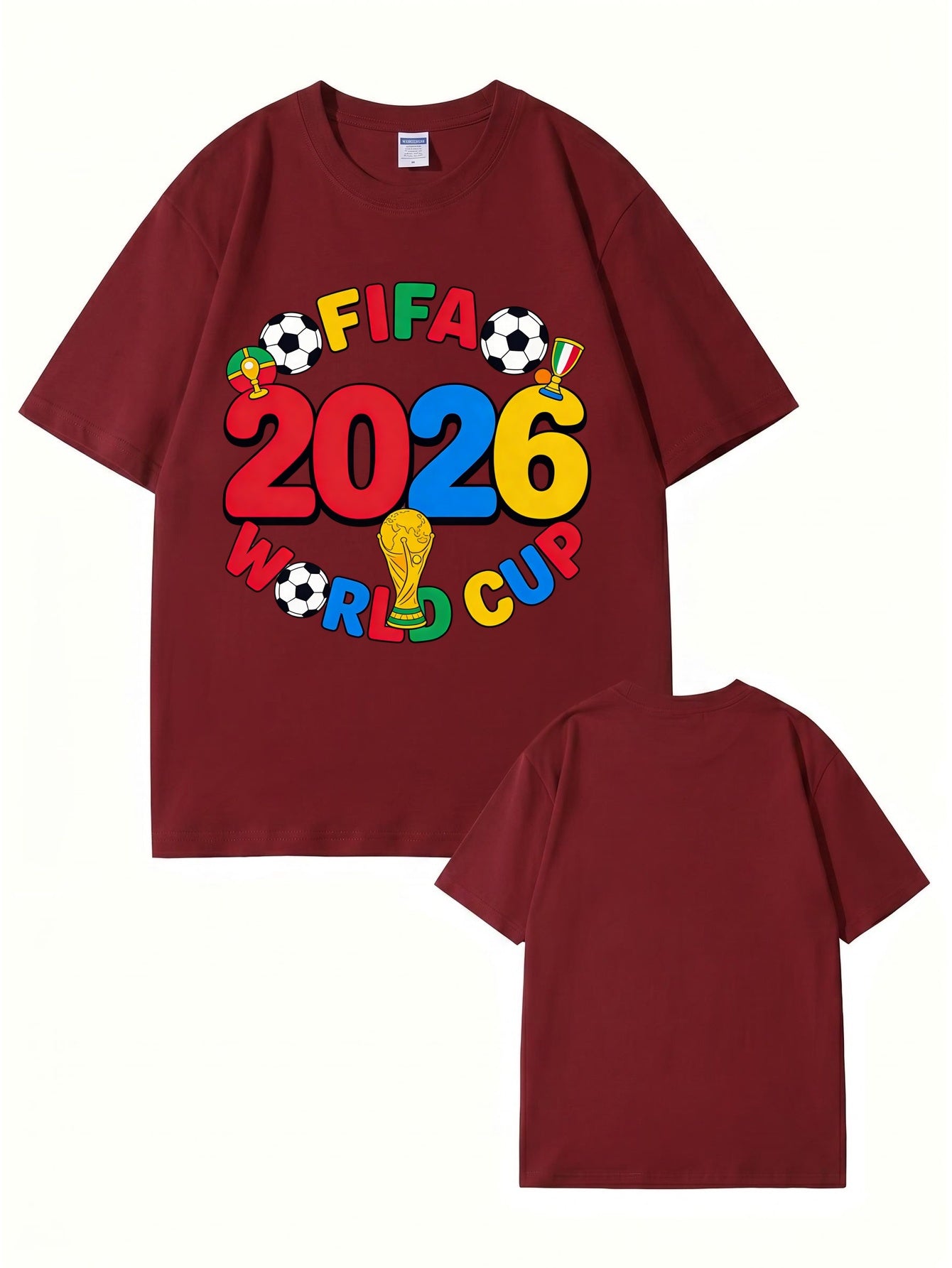 FIFA 2026 World Cup Graphic T-Shirt - Premium Cotton Soccer Fan Apparel