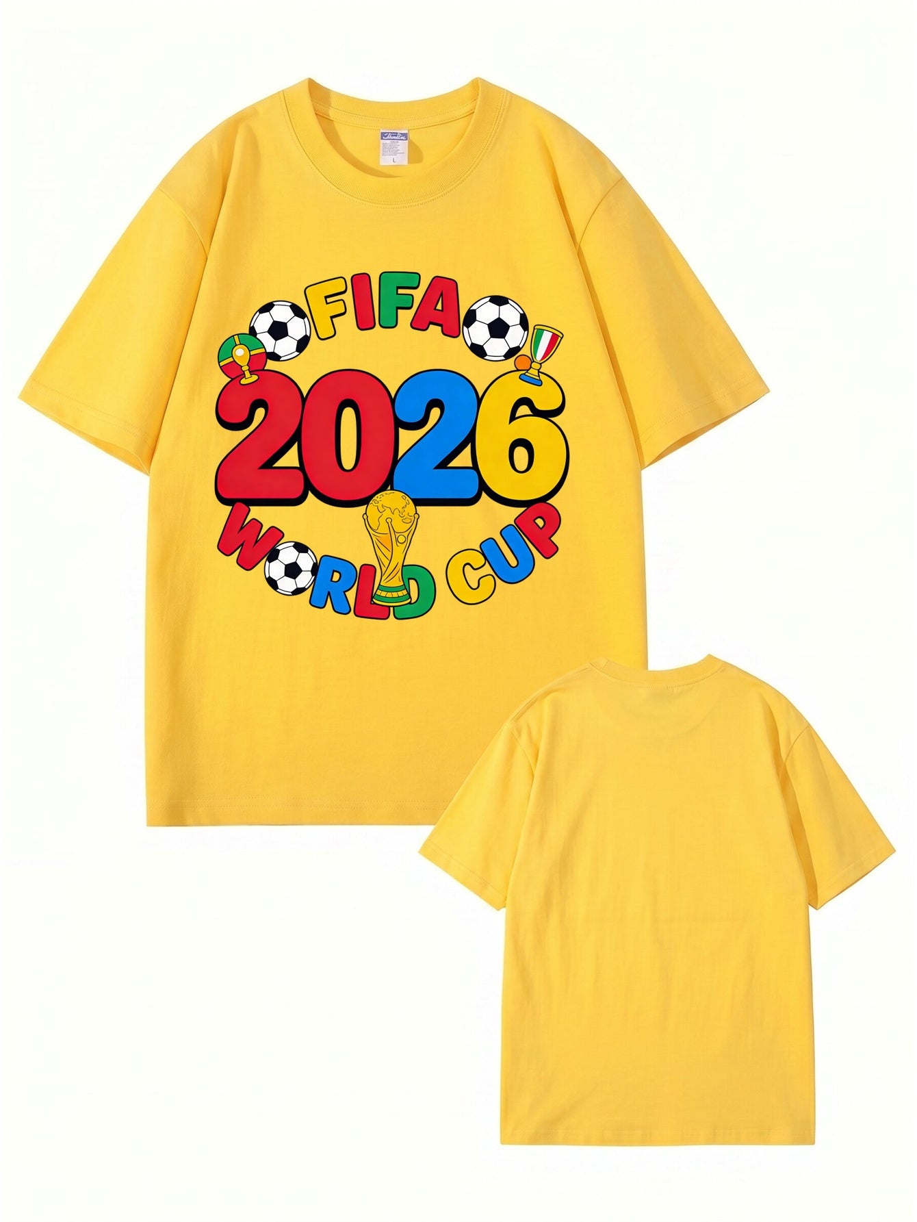 FIFA 2026 World Cup Graphic T-Shirt - Premium Cotton Soccer Fan Apparel