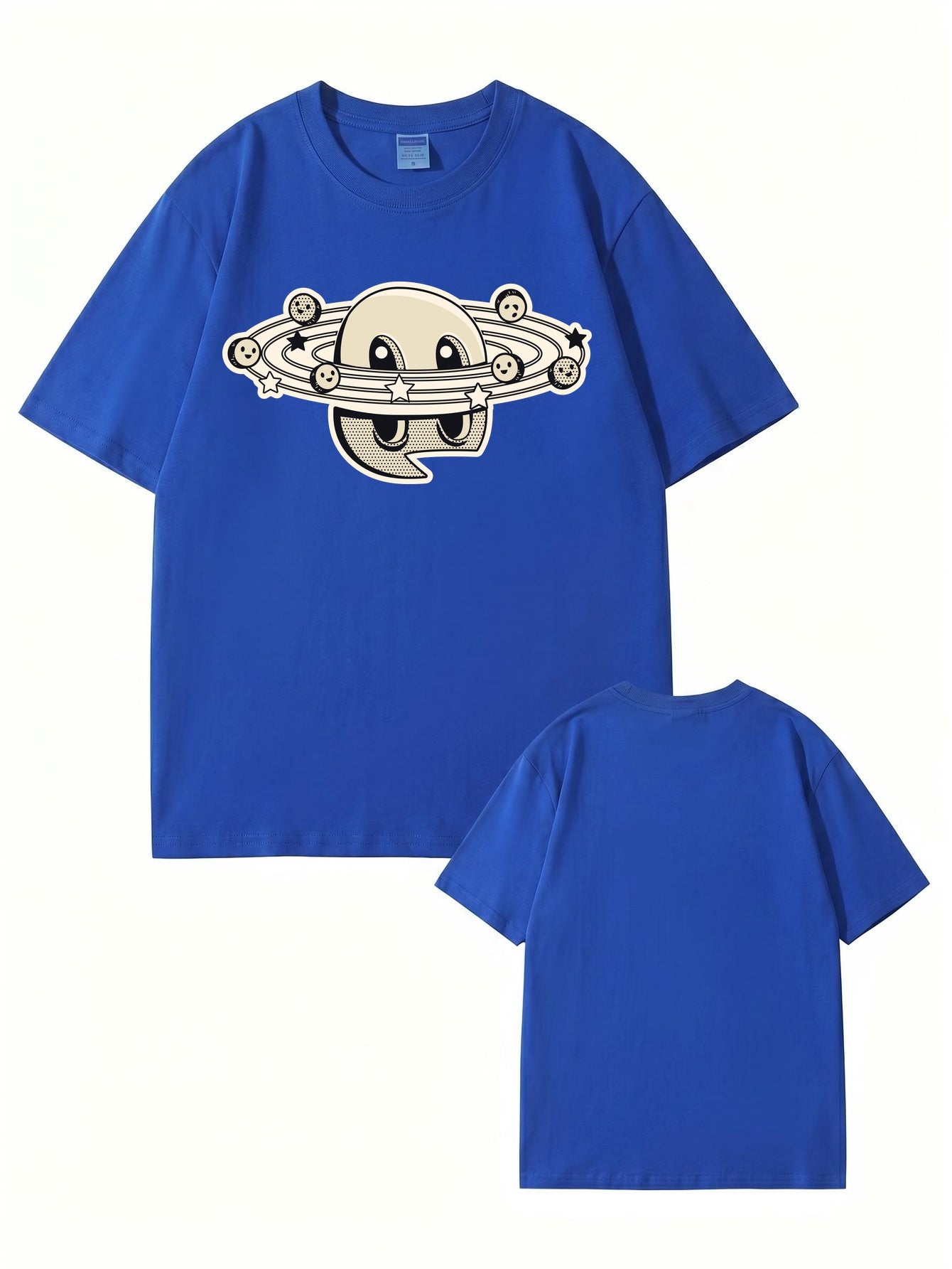 Cartoon Planet Graphic Print T-Shirt - 22 Colors & Extended Sizes