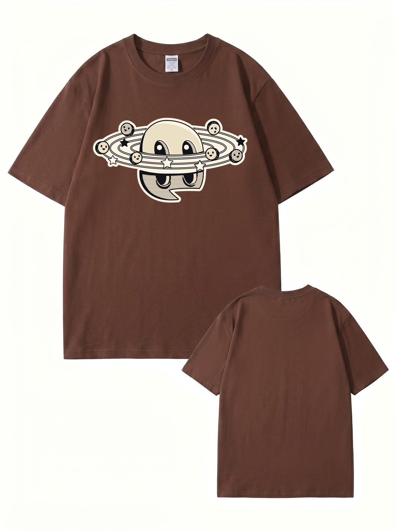 Cartoon Planet Graphic Print T-Shirt - 22 Colors & Extended Sizes
