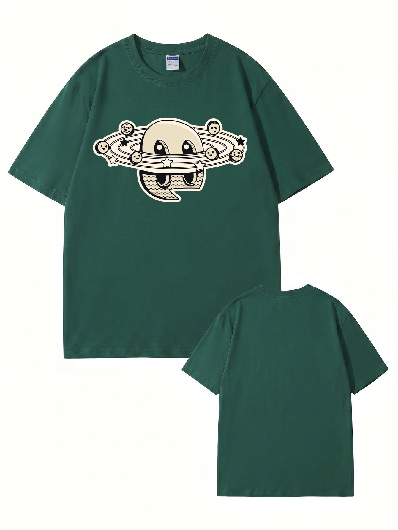 Cartoon Planet Graphic Print T-Shirt - 22 Colors & Extended Sizes