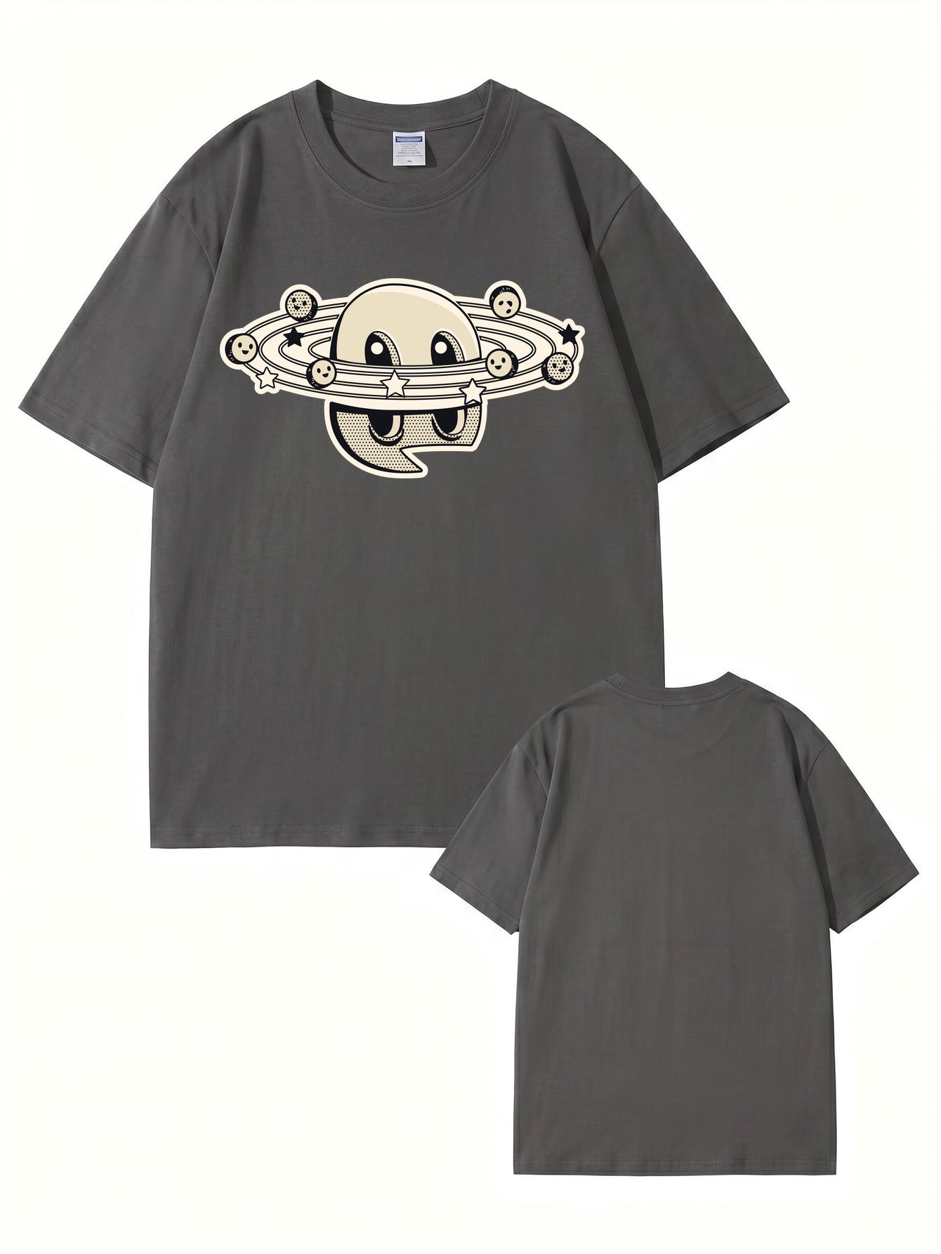 Cartoon Planet Graphic Print T-Shirt - 22 Colors & Extended Sizes