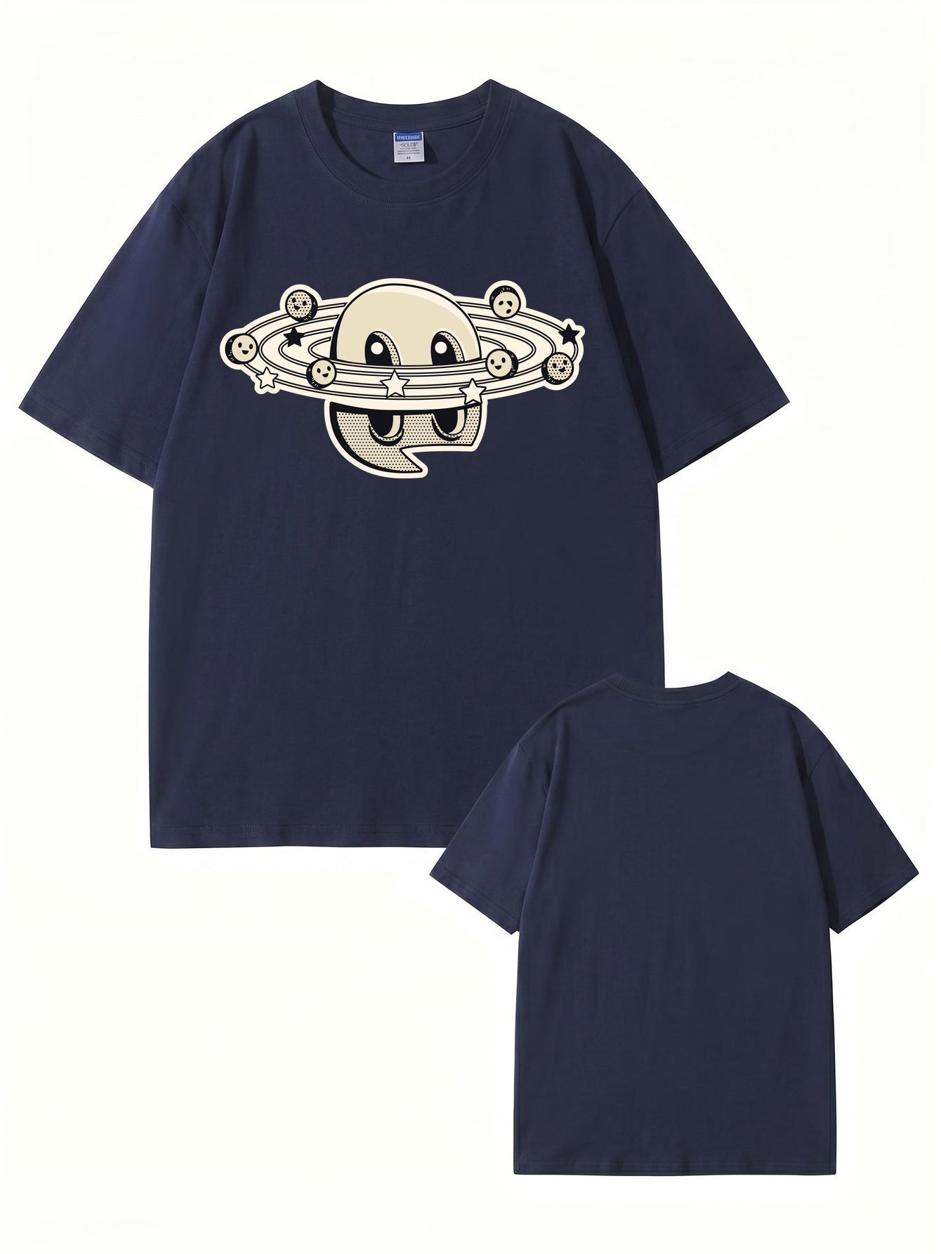 Cartoon Planet Graphic Print T-Shirt - 22 Colors & Extended Sizes