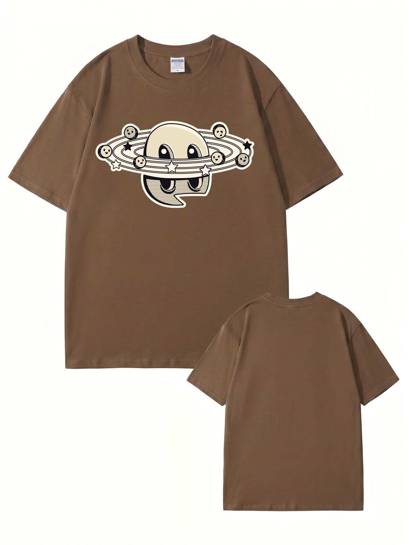 Cartoon Planet Graphic Print T-Shirt - 22 Colors & Extended Sizes