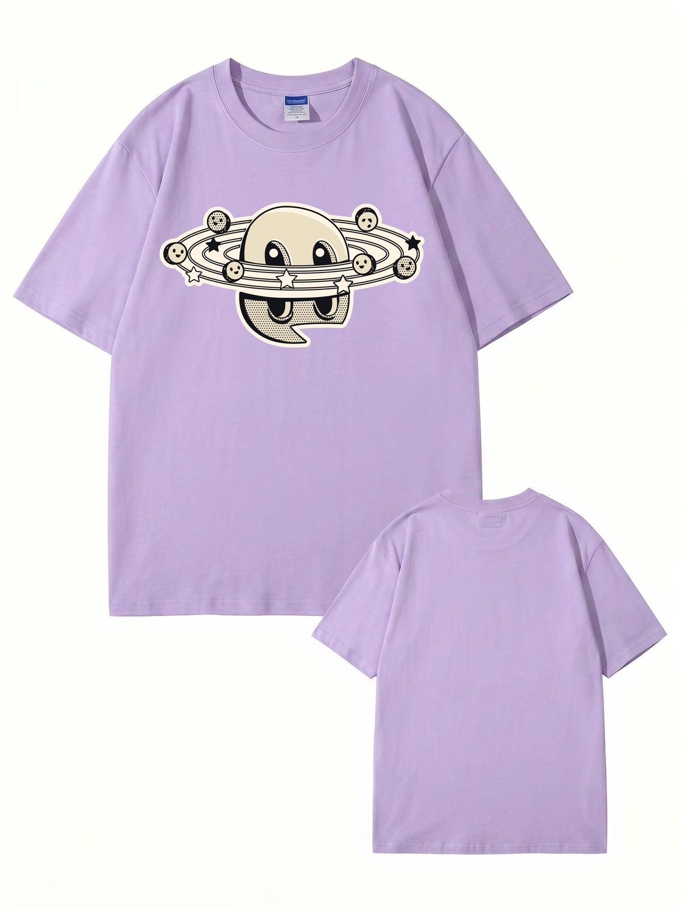 Cartoon Planet Graphic Print T-Shirt - 22 Colors & Extended Sizes