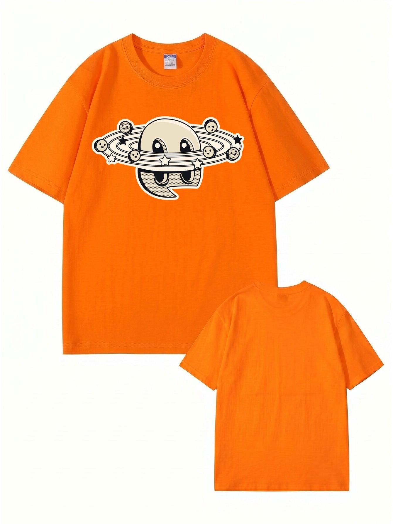Cartoon Planet Graphic Print T-Shirt - 22 Colors & Extended Sizes