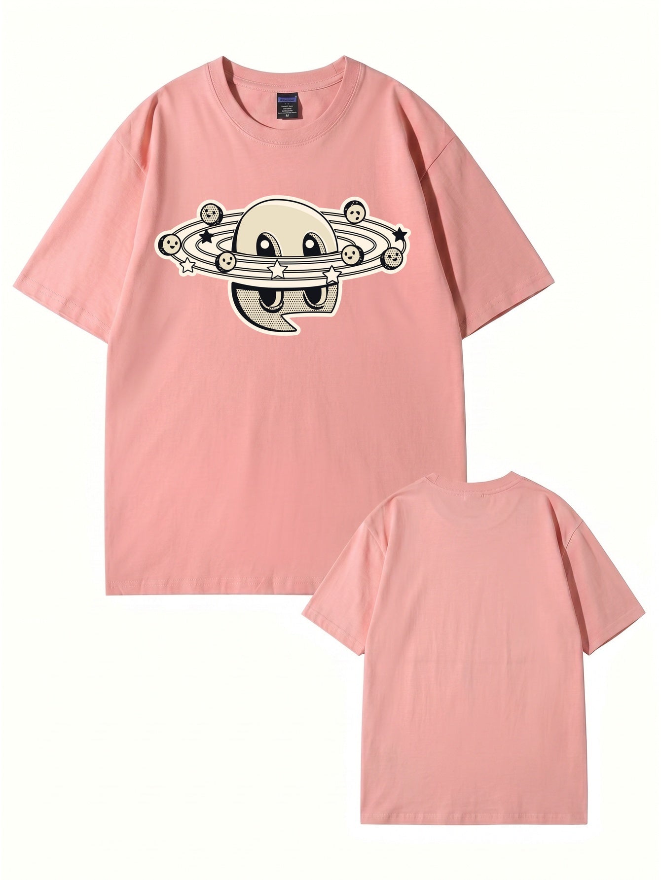 Cartoon Planet Graphic Print T-Shirt - 22 Colors & Extended Sizes