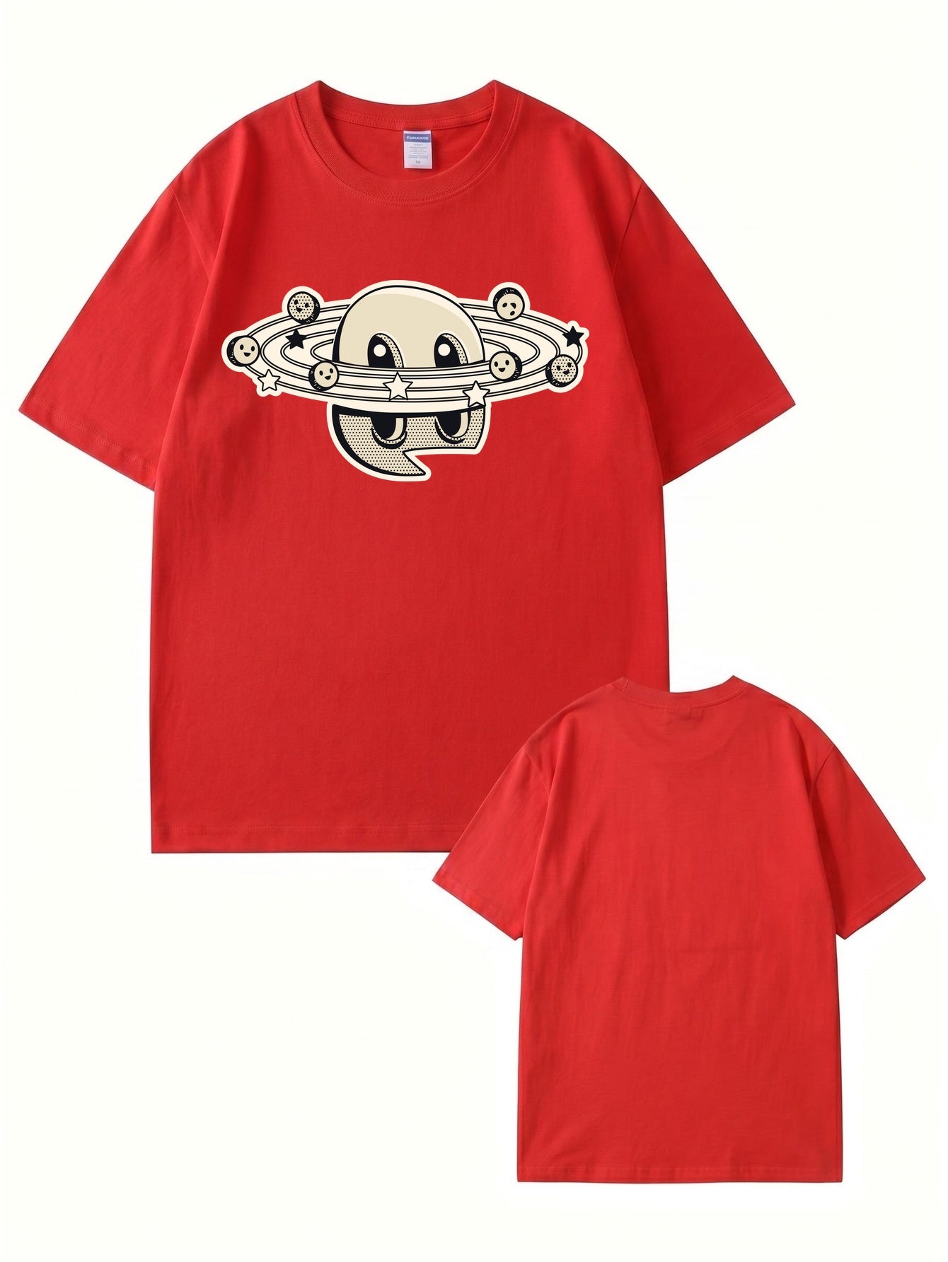 Cartoon Planet Graphic Print T-Shirt - 22 Colors & Extended Sizes