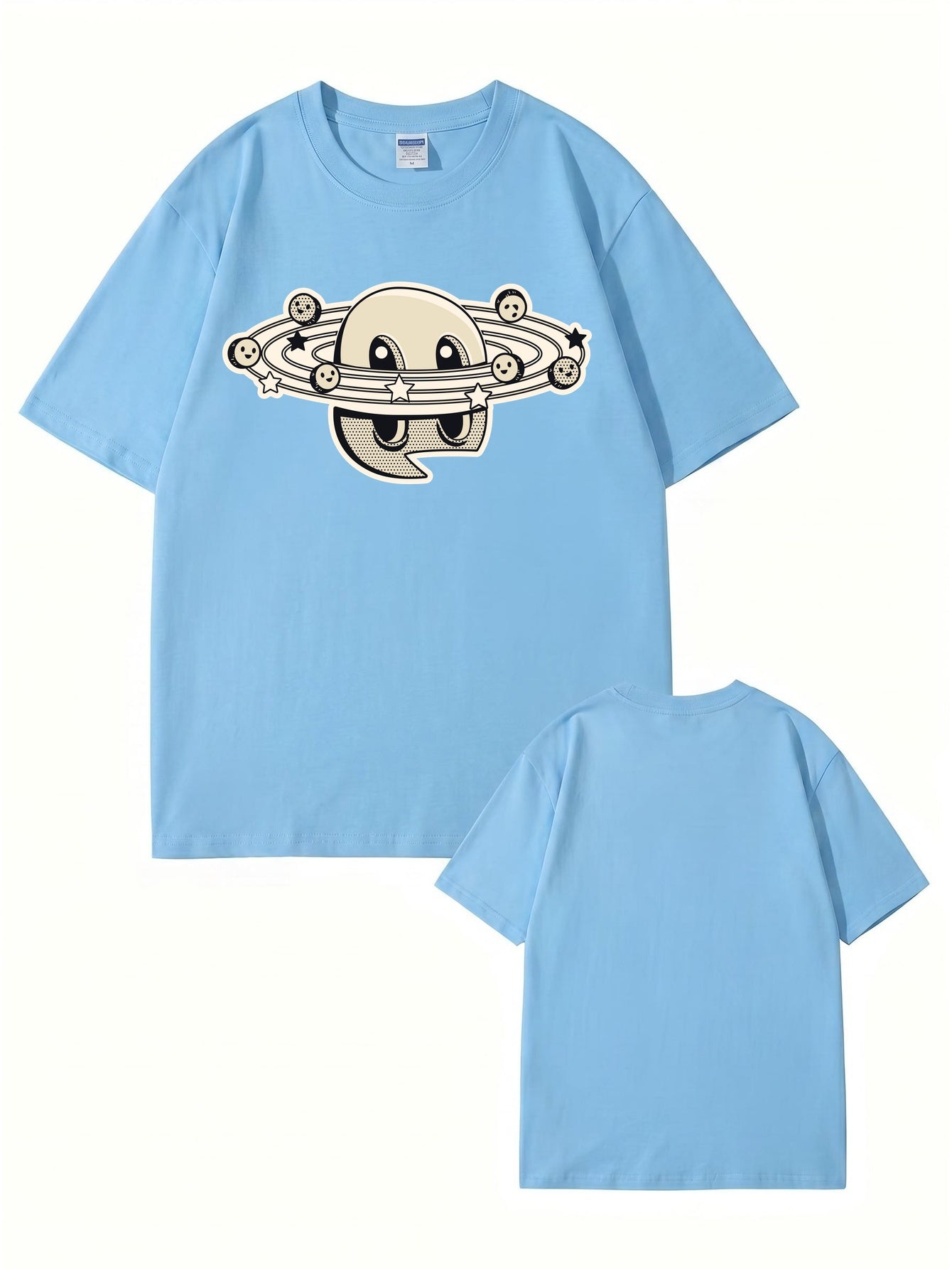 Cartoon Planet Graphic Print T-Shirt - 22 Colors & Extended Sizes