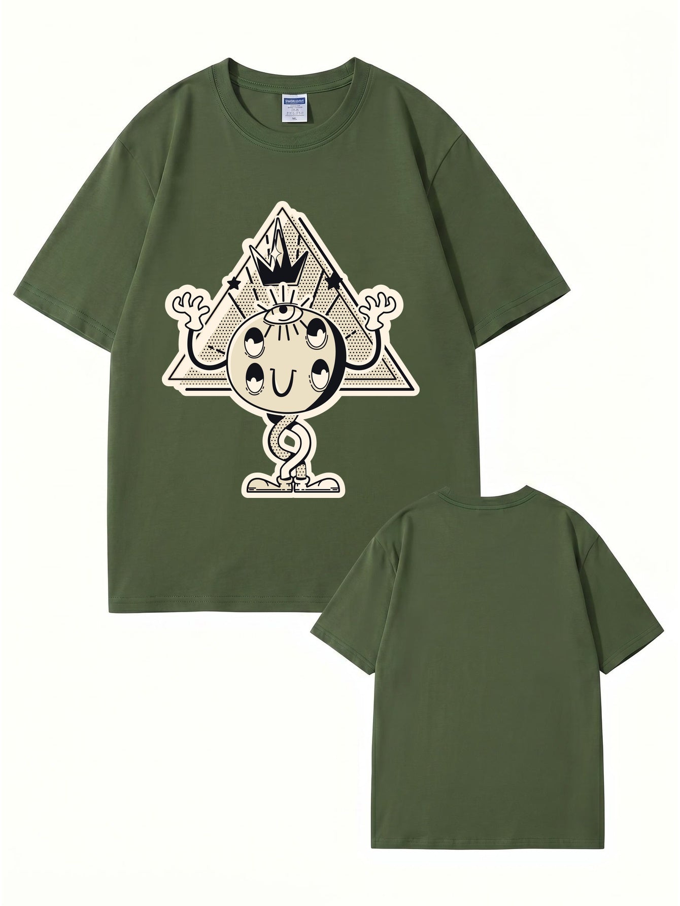Unisex All-Seeing Eye Graphic Tee - Retro Surrealist Streetwear T-Shirt