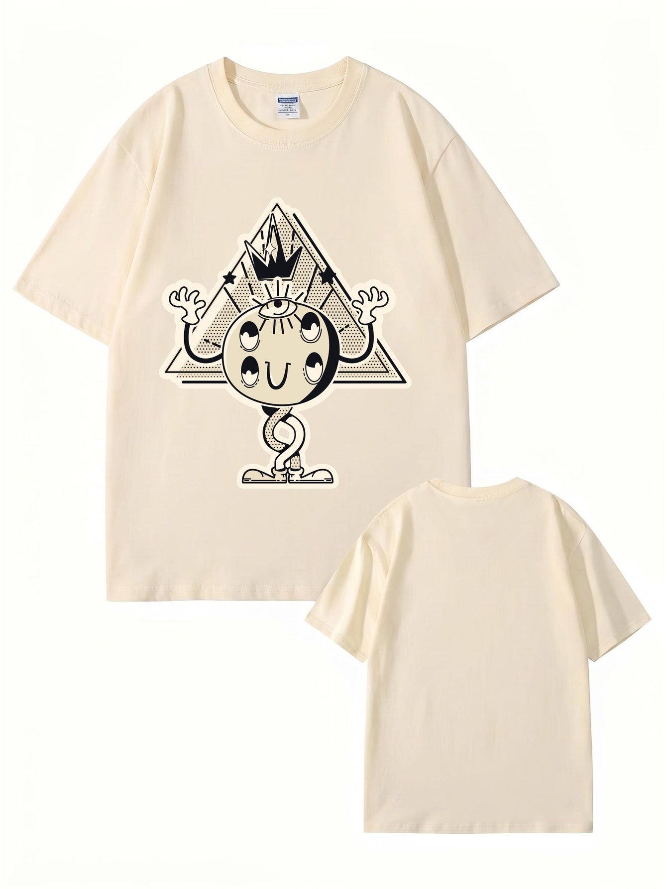 Unisex All-Seeing Eye Graphic Tee - Retro Surrealist Streetwear T-Shirt