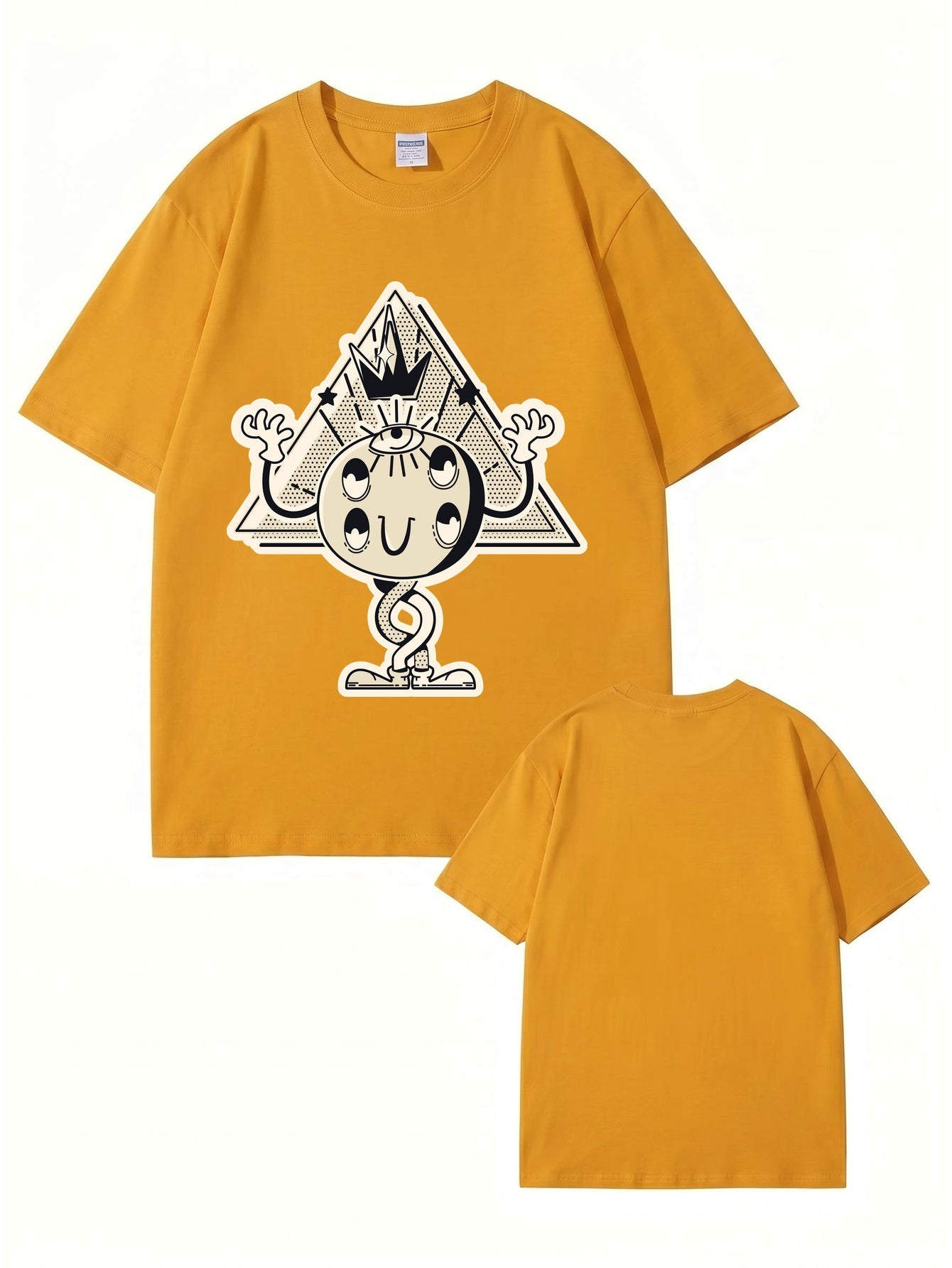 Unisex All-Seeing Eye Graphic Tee - Retro Surrealist Streetwear T-Shirt