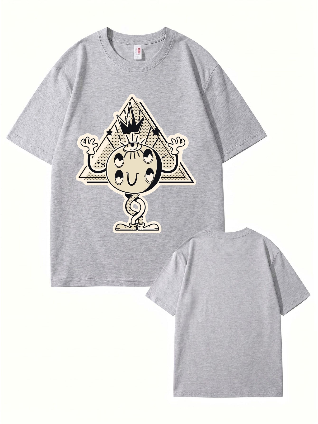Unisex All-Seeing Eye Graphic Tee - Retro Surrealist Streetwear T-Shirt