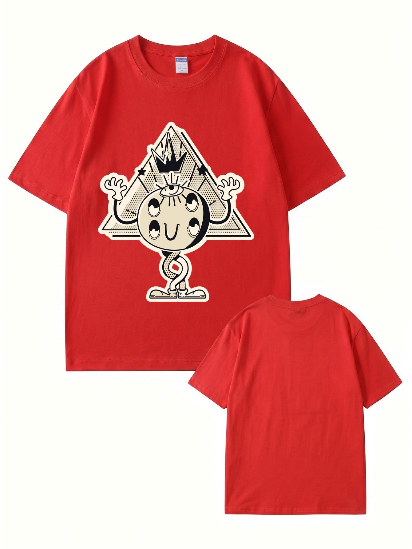 Unisex All-Seeing Eye Graphic Tee - Retro Surrealist Streetwear T-Shirt