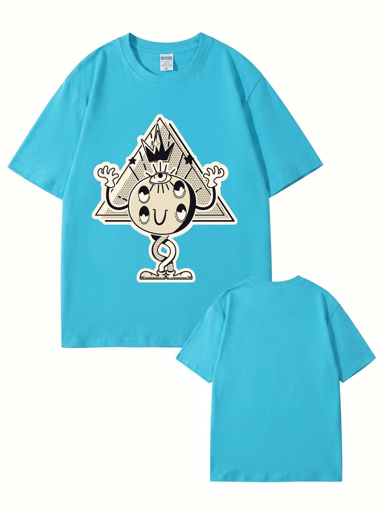 Unisex All-Seeing Eye Graphic Tee - Retro Surrealist Streetwear T-Shirt