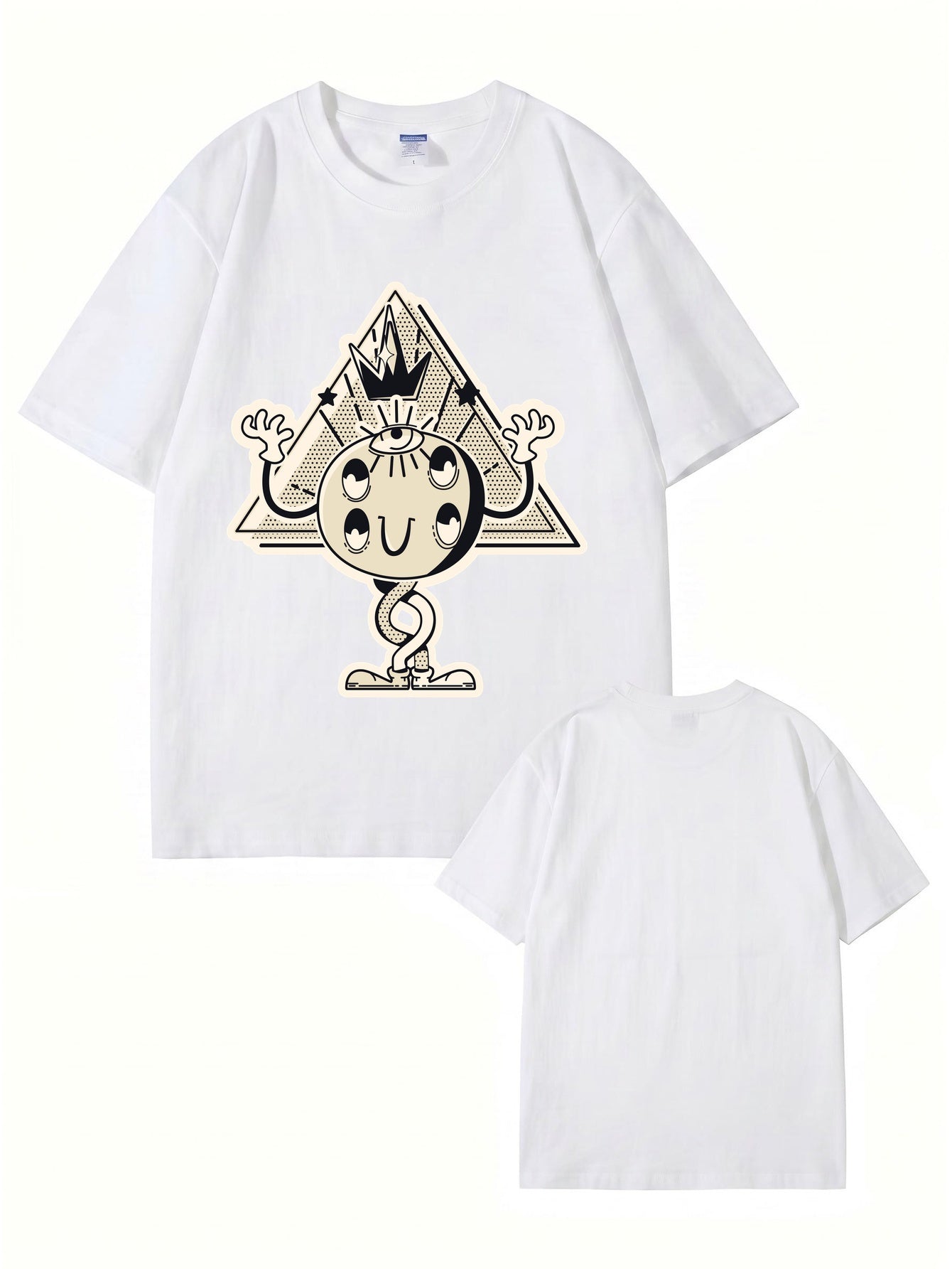 Unisex All-Seeing Eye Graphic Tee - Retro Surrealist Streetwear T-Shirt