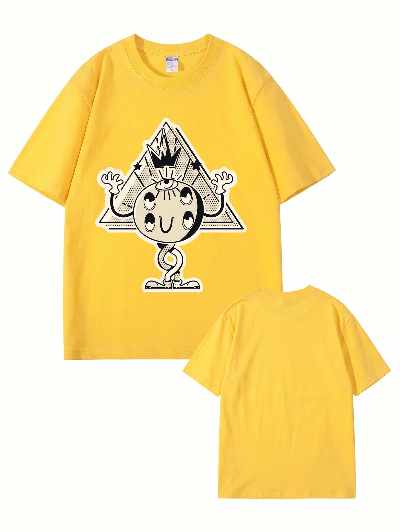 Unisex All-Seeing Eye Graphic Tee - Retro Surrealist Streetwear T-Shirt