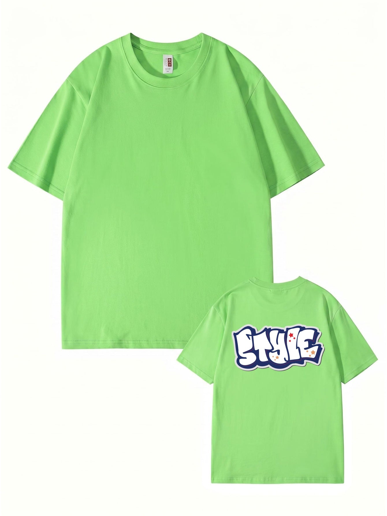 Unisex Streetwear Graffiti STYLE Print Cotton T-Shirt