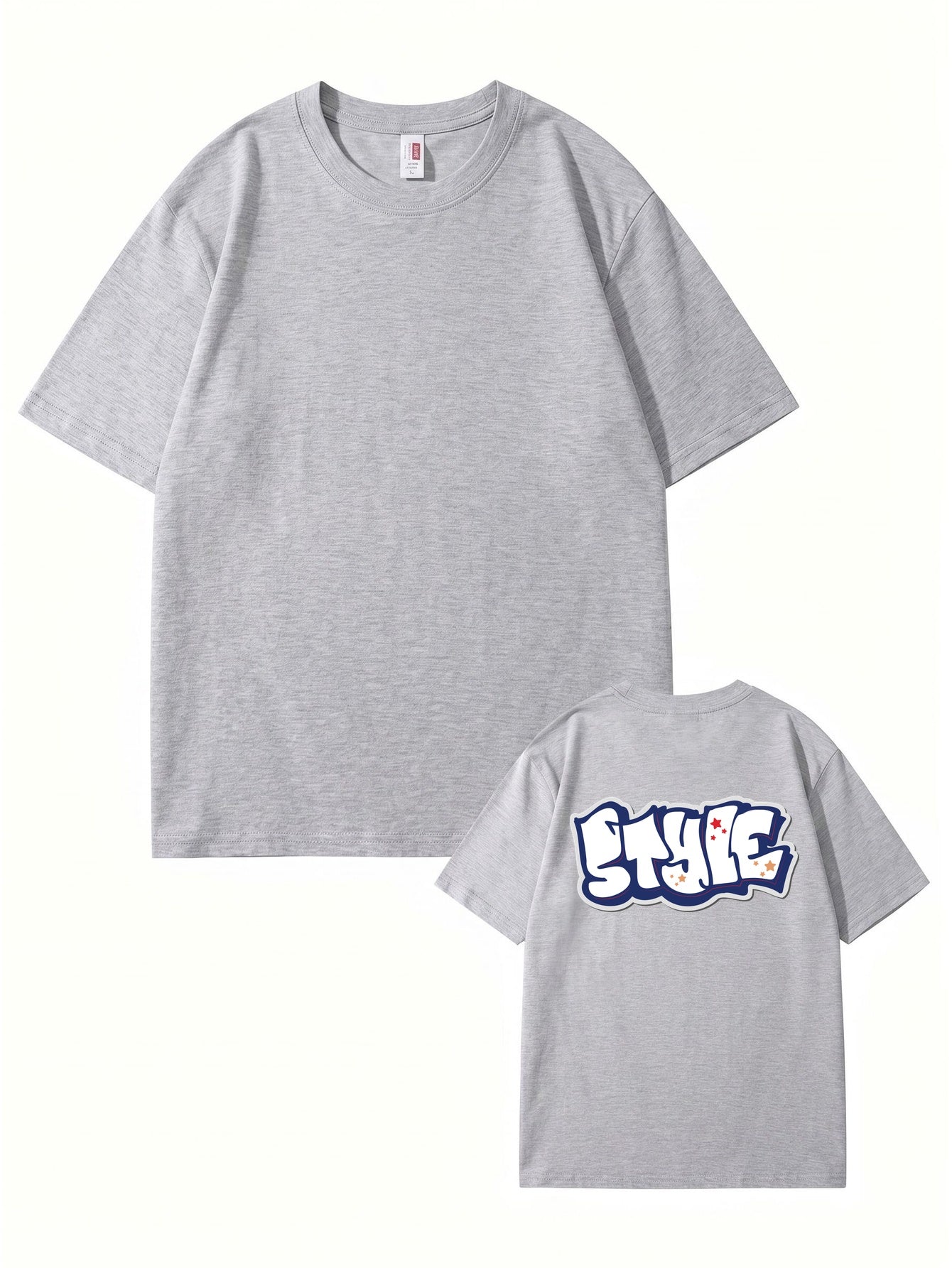 Unisex Streetwear Graffiti STYLE Print Cotton T-Shirt