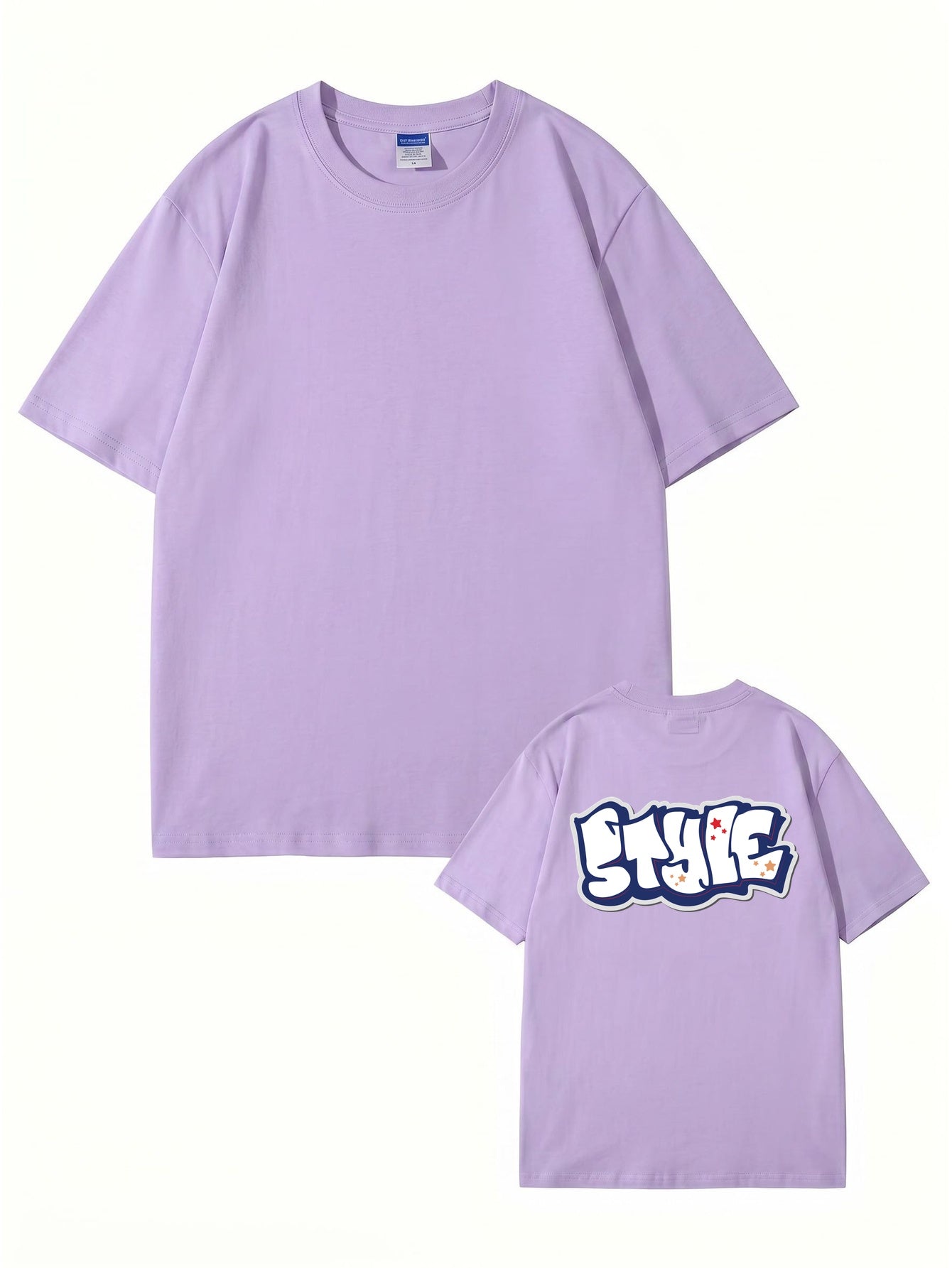 Unisex Streetwear Graffiti STYLE Print Cotton T-Shirt