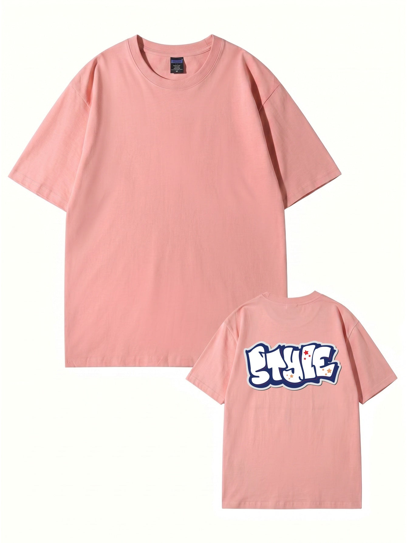 Unisex Streetwear Graffiti STYLE Print Cotton T-Shirt