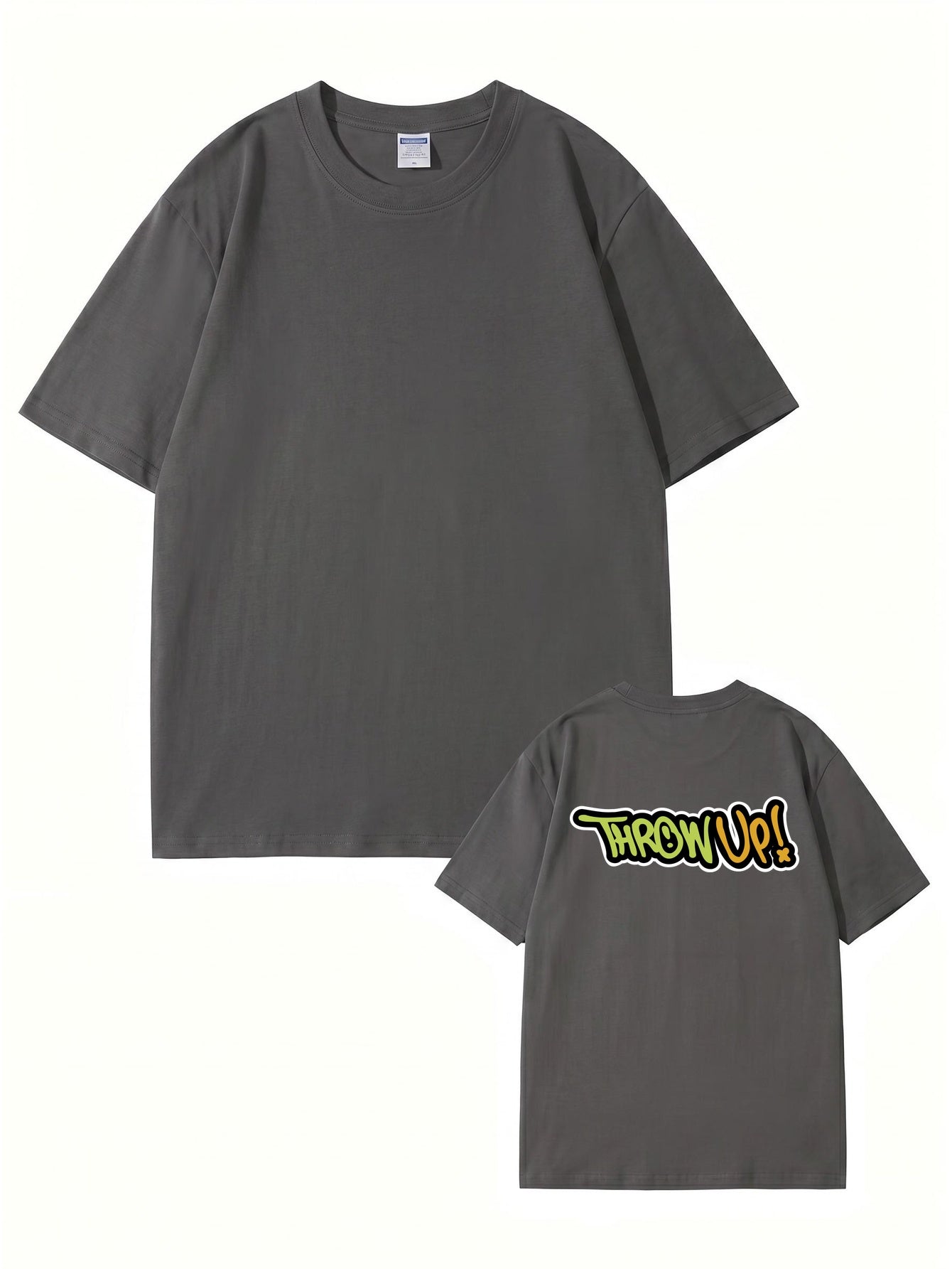 Throw Up! Graffiti Graphic Print Men's Casual Cotton T-Shirt