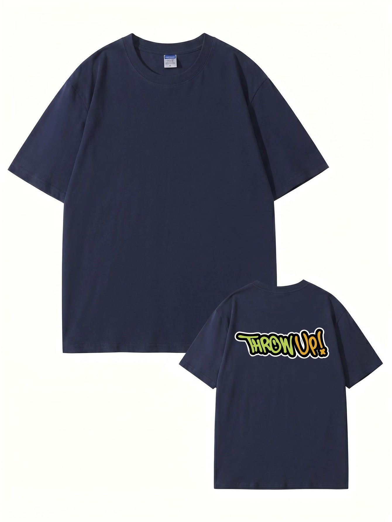 Throw Up! Graffiti Graphic Print Men's Casual Cotton T-Shirt