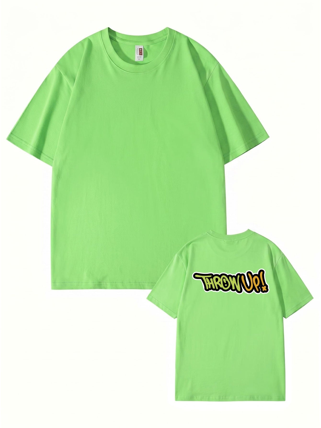 Throw Up! Graffiti Graphic Print Men's Casual Cotton T-Shirt