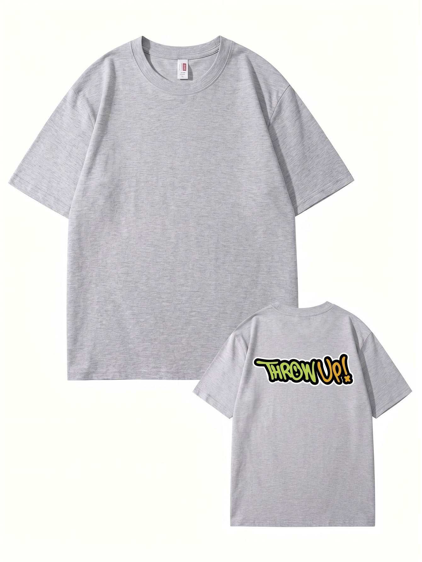 Throw Up! Graffiti Graphic Print Men's Casual Cotton T-Shirt