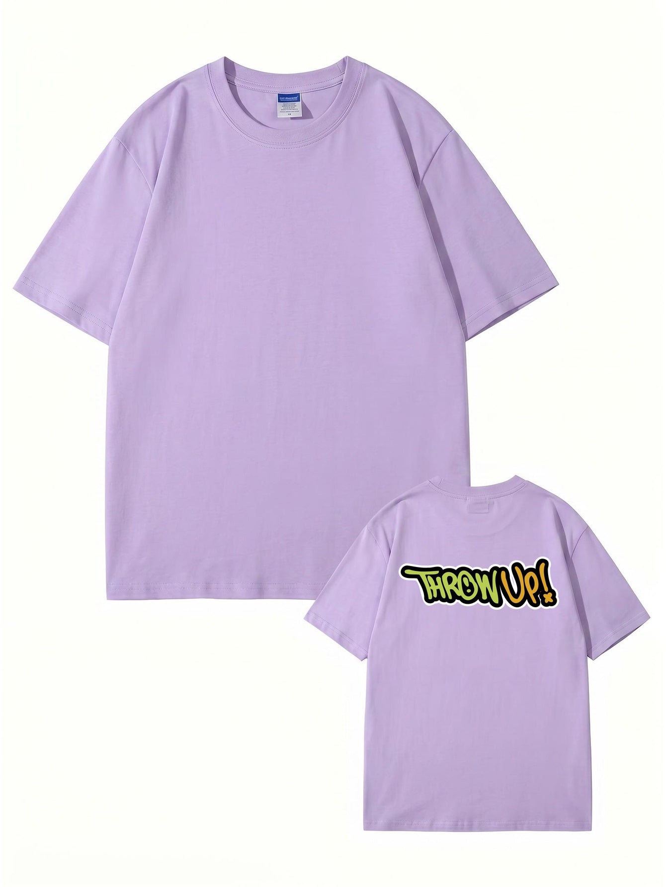 Throw Up! Graffiti Graphic Print Men's Casual Cotton T-Shirt