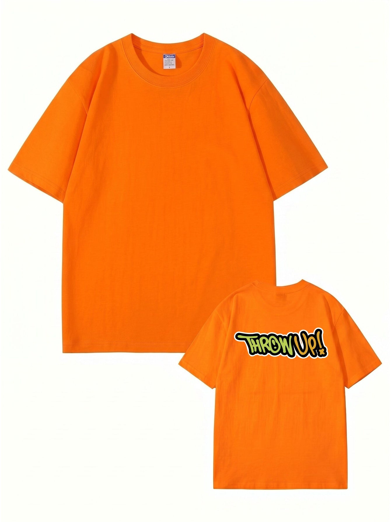 Throw Up! Graffiti Graphic Print Men's Casual Cotton T-Shirt