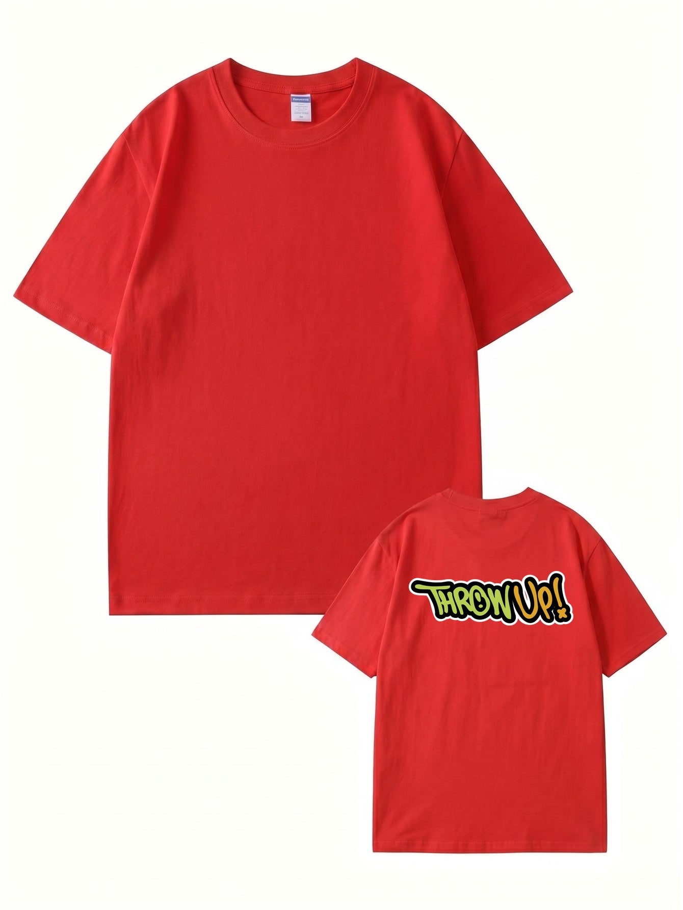 Throw Up! Graffiti Graphic Print Men's Casual Cotton T-Shirt