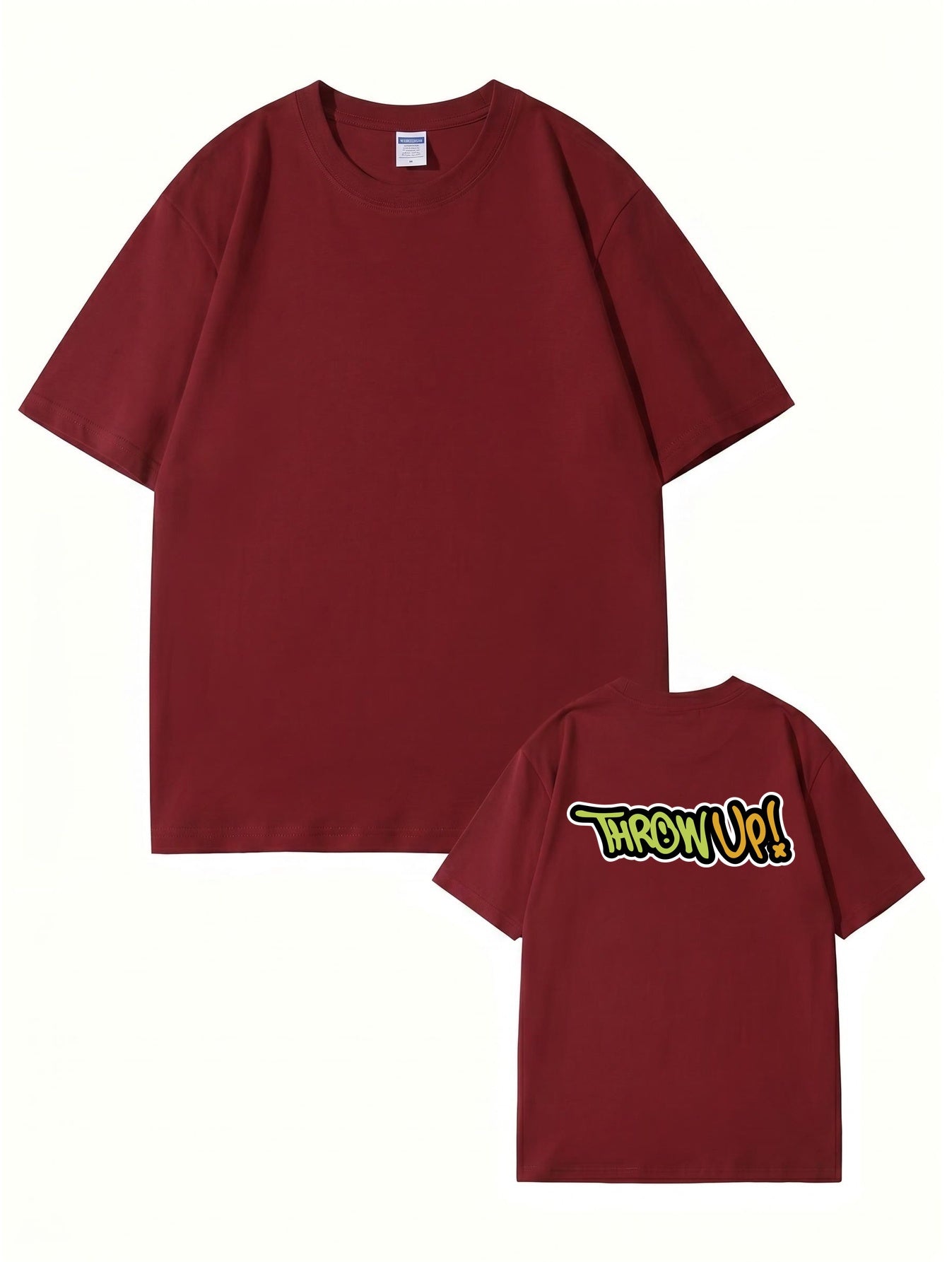 Throw Up! Graffiti Graphic Print Men's Casual Cotton T-Shirt
