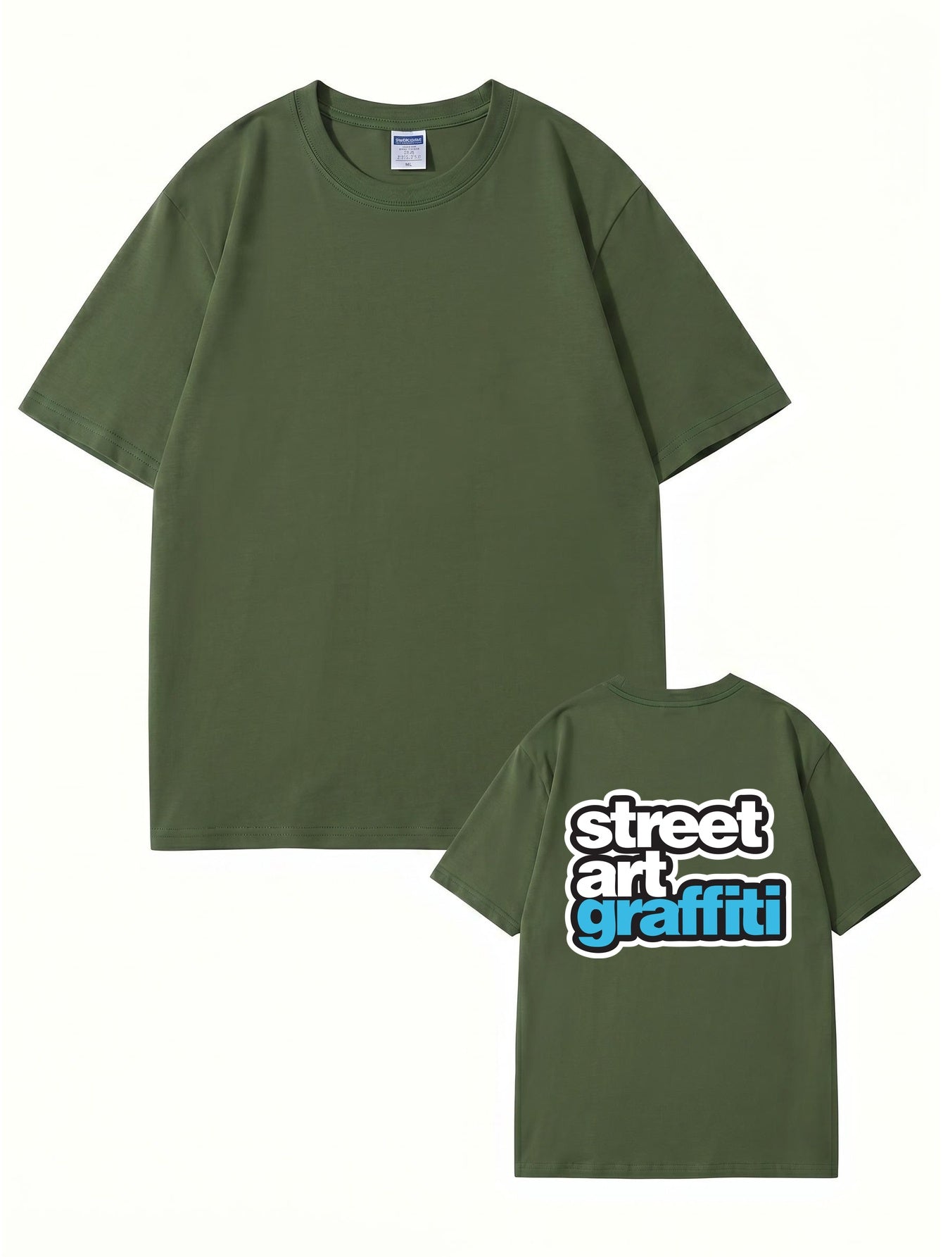 Street Art Graffiti Graphic Print T-Shirt, Premium 200gsm Cotton Tee