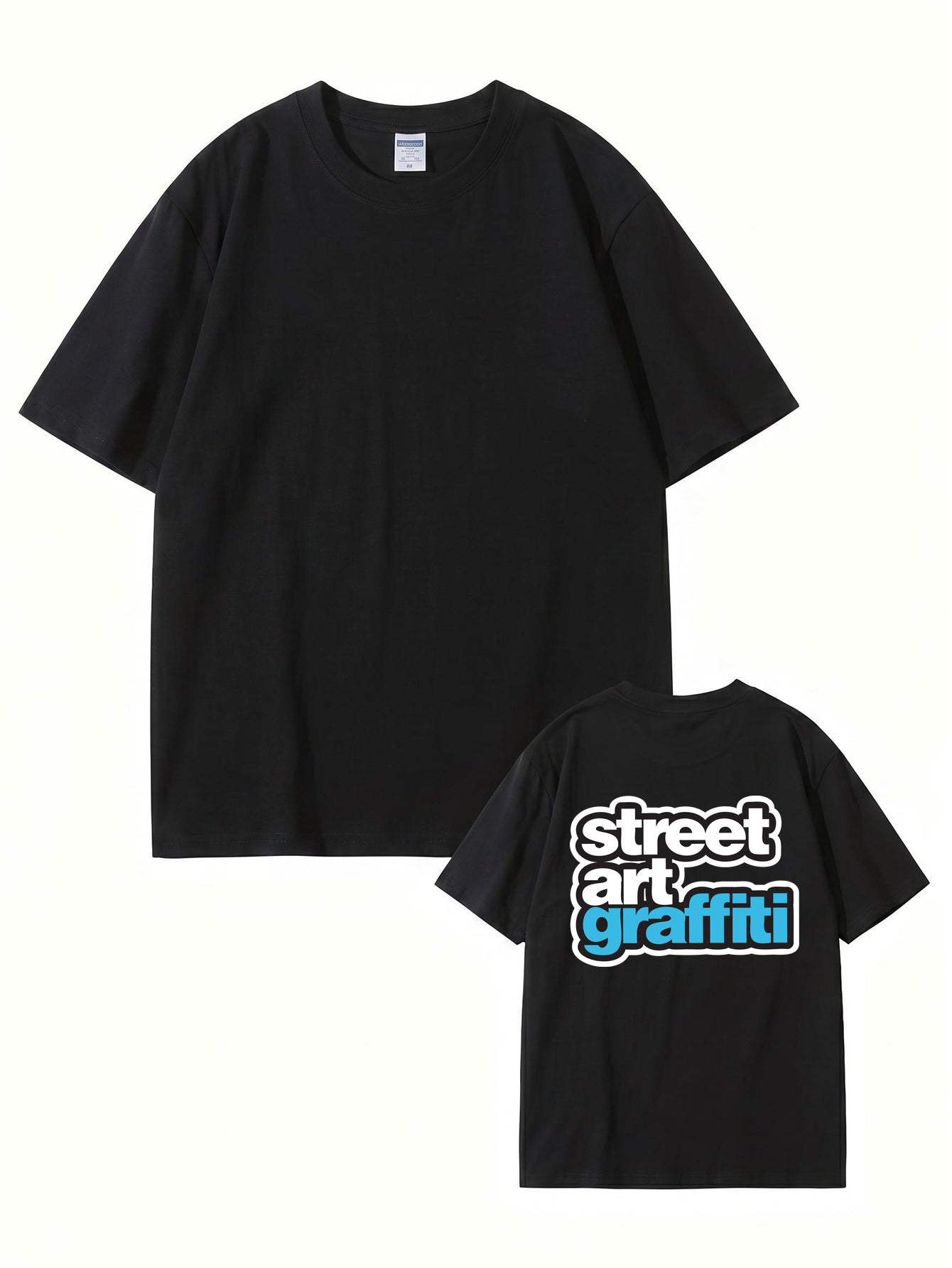Street Art Graffiti Graphic Print T-Shirt, Premium 200gsm Cotton Tee