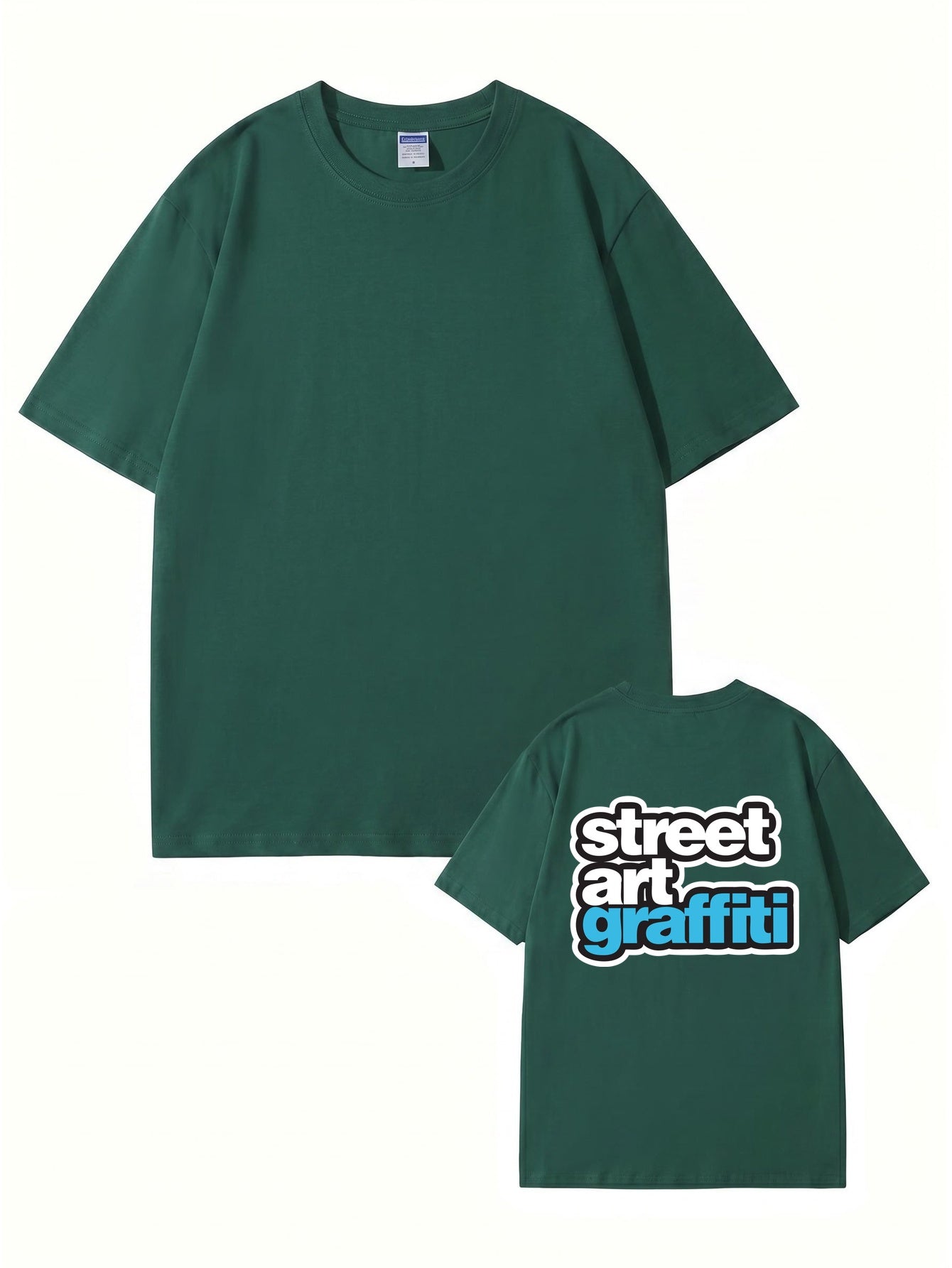 Street Art Graffiti Graphic Print T-Shirt, Premium 200gsm Cotton Tee