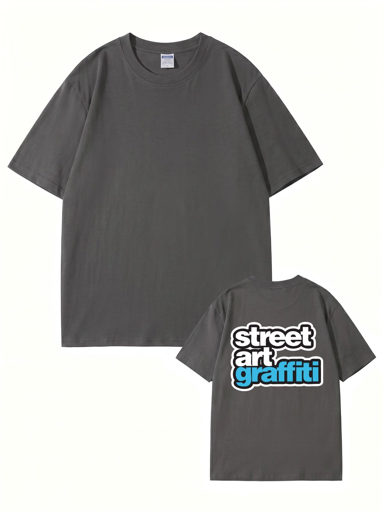 Street Art Graffiti Graphic Print T-Shirt, Premium 200gsm Cotton Tee