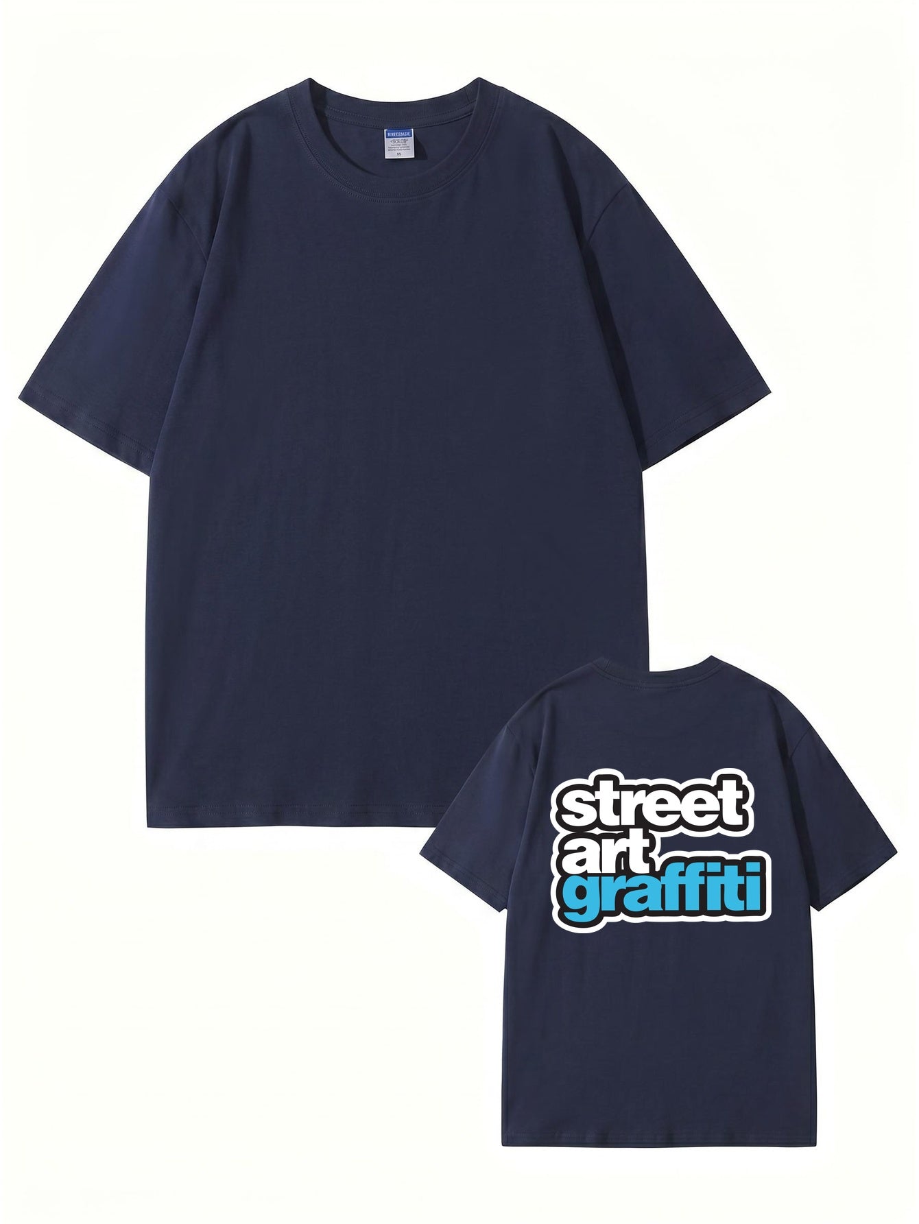 Street Art Graffiti Graphic Print T-Shirt, Premium 200gsm Cotton Tee