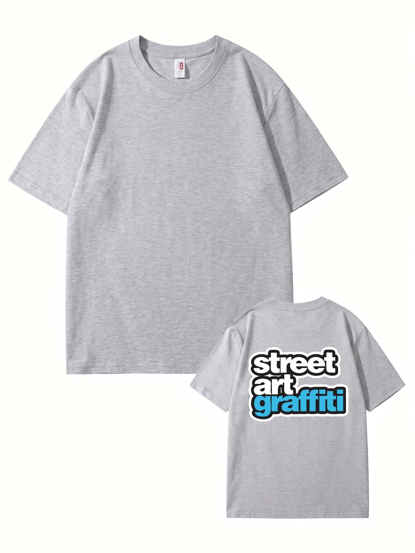 Street Art Graffiti Graphic Print T-Shirt, Premium 200gsm Cotton Tee