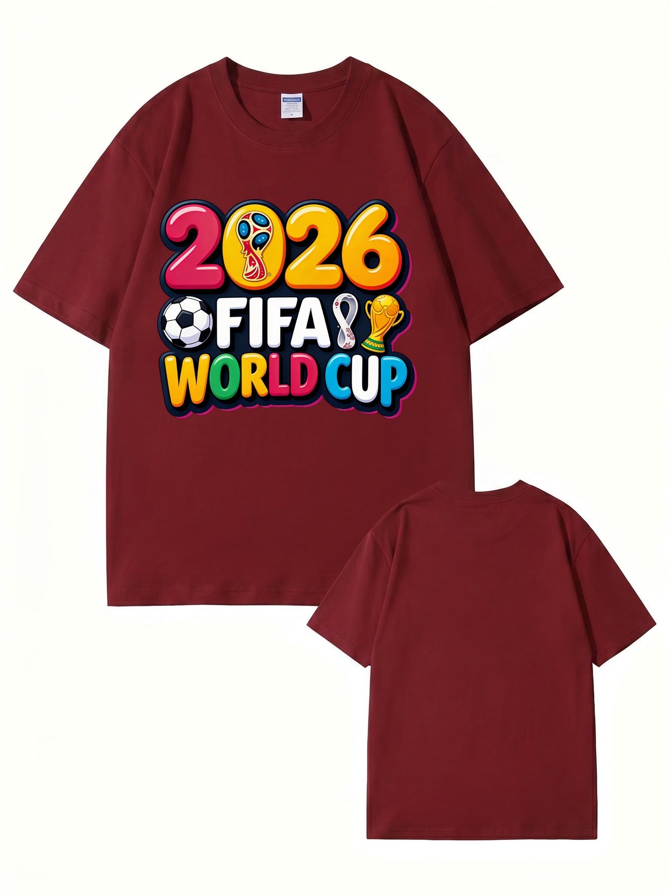 2026 FIFA World Cup Graphic Print Men's & Women's Cotton T-Shirt