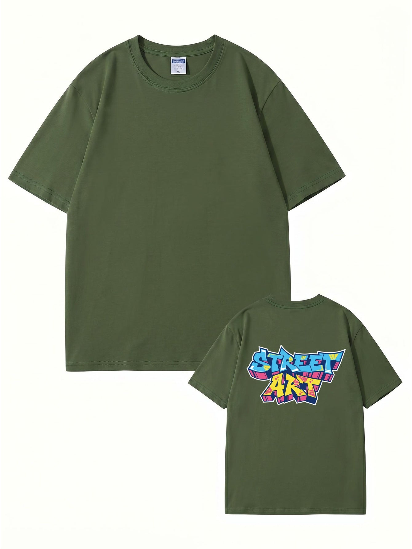 Street Art Graffiti Print Graphic Cotton T-Shirt