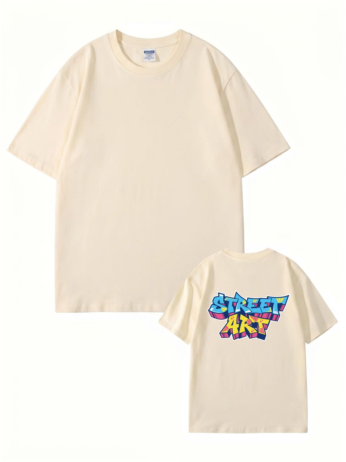 Street Art Graffiti Print Graphic Cotton T-Shirt