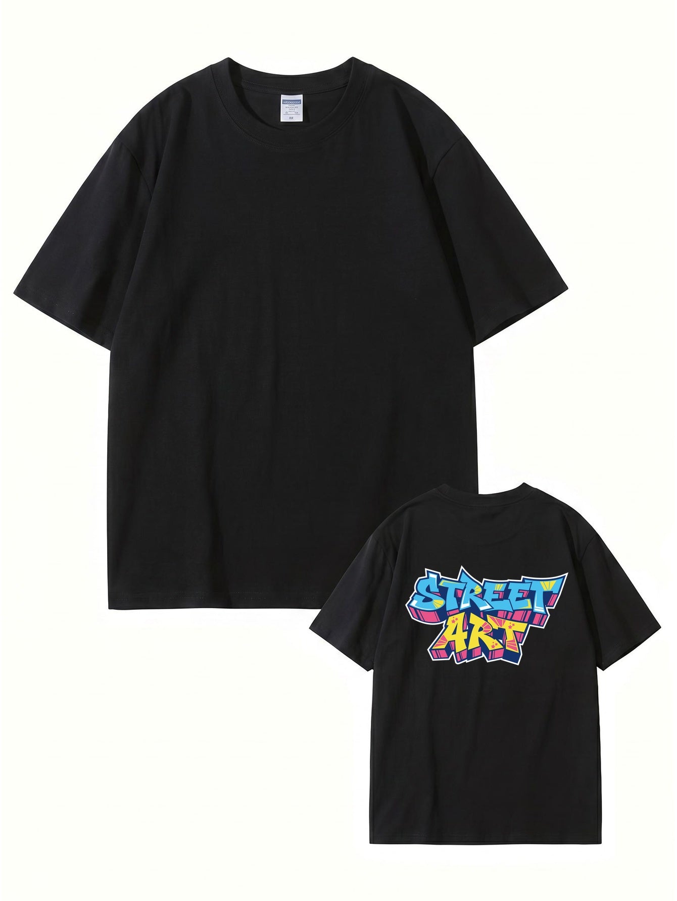Street Art Graffiti Print Graphic Cotton T-Shirt