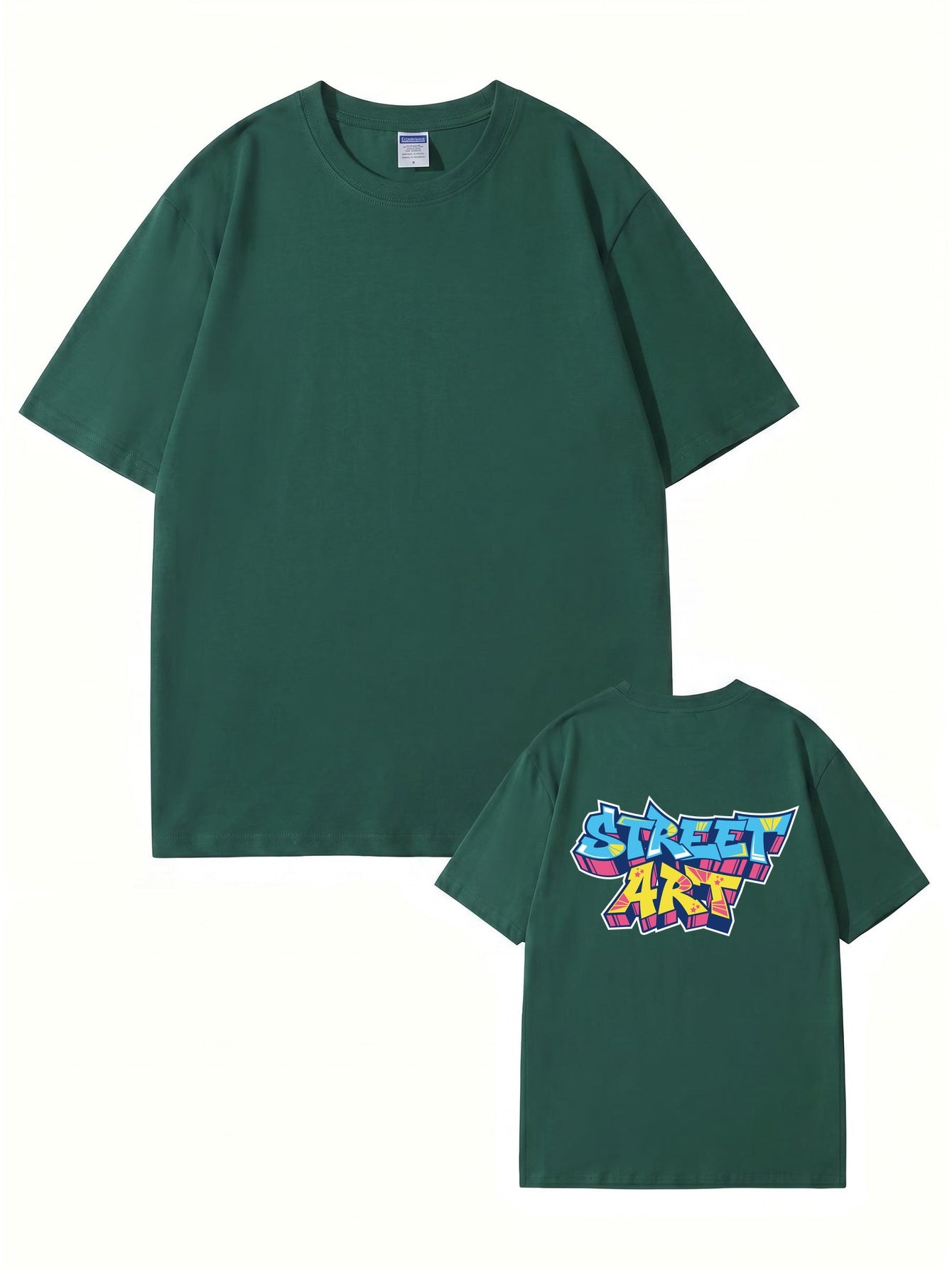 Street Art Graffiti Print Graphic Cotton T-Shirt