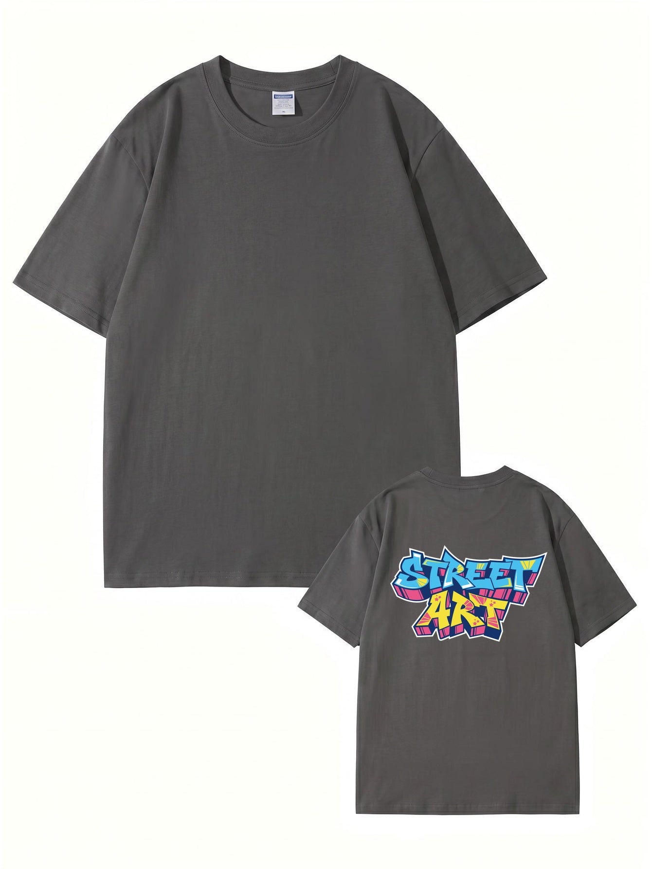 Street Art Graffiti Print Graphic Cotton T-Shirt