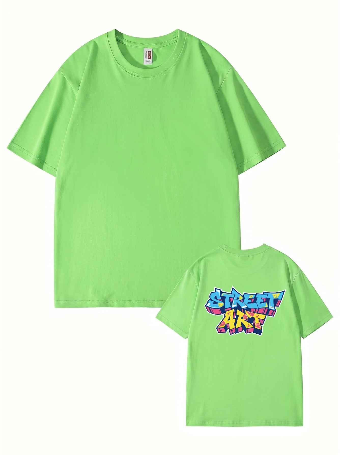 Street Art Graffiti Print Graphic Cotton T-Shirt