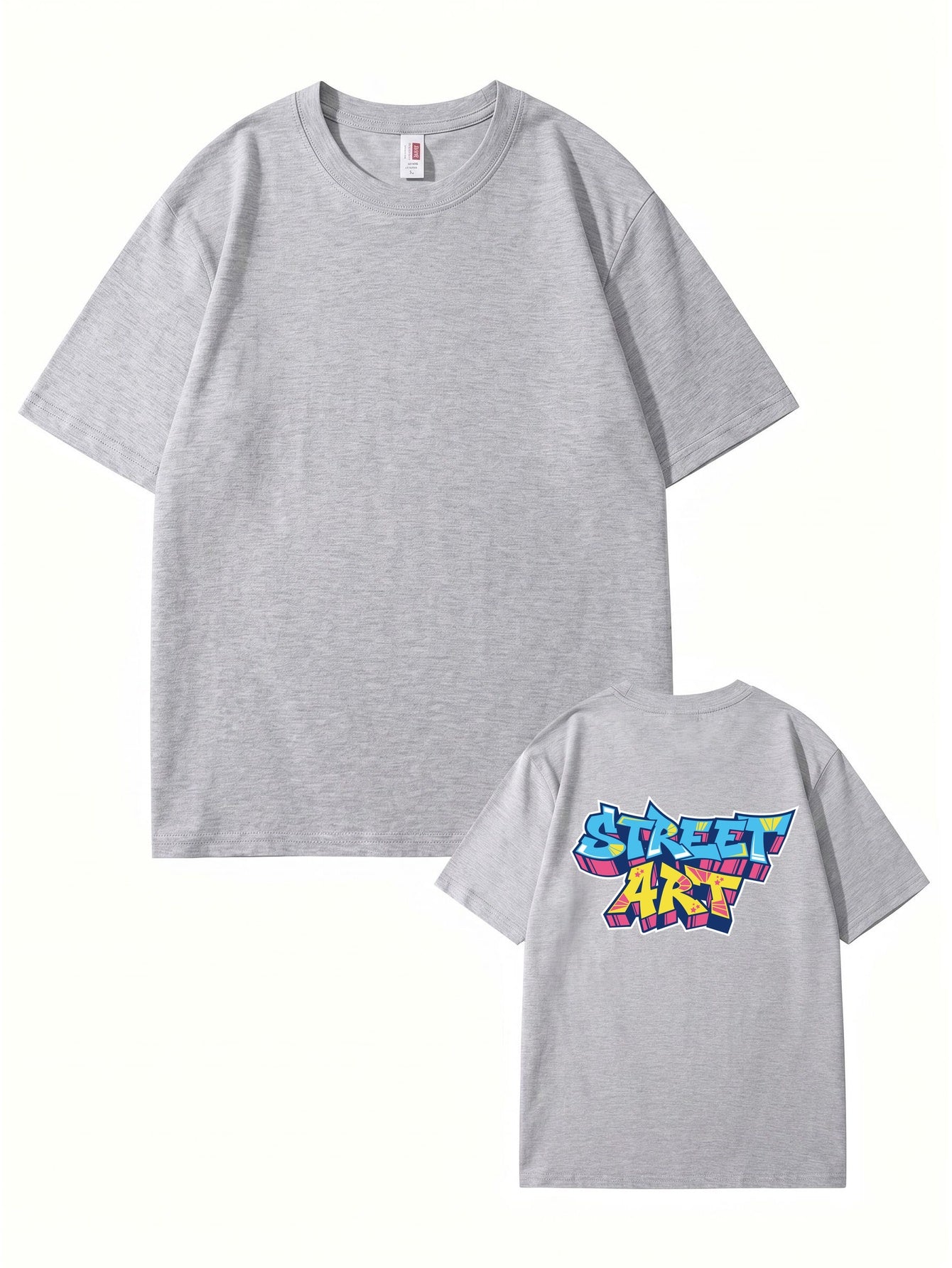 Street Art Graffiti Print Graphic Cotton T-Shirt