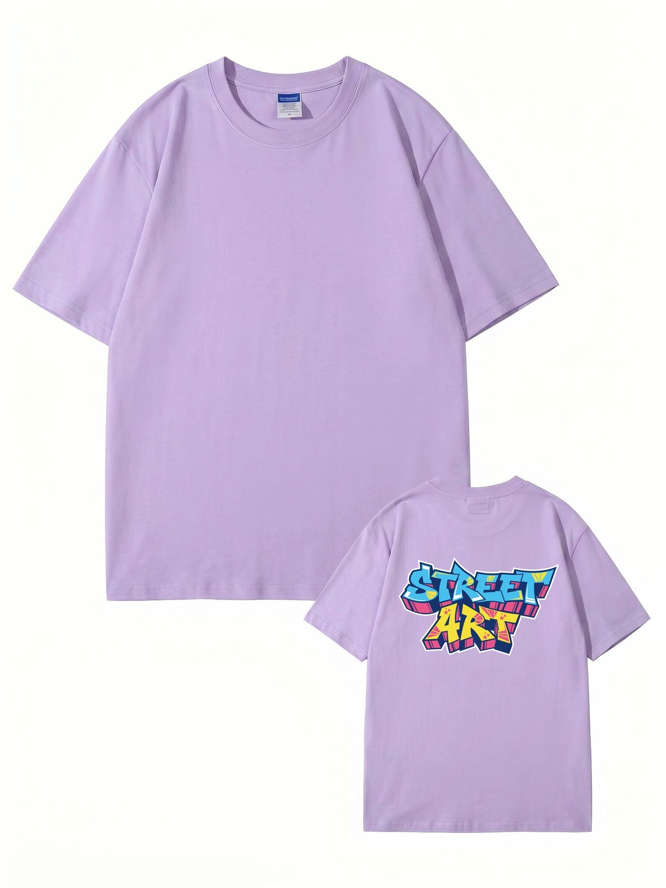 Street Art Graffiti Print Graphic Cotton T-Shirt