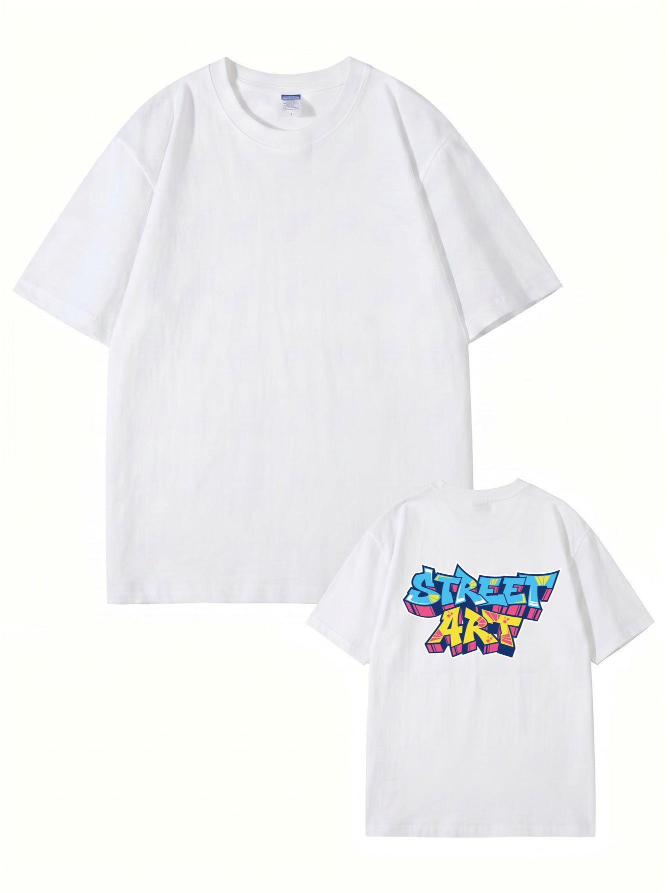 Street Art Graffiti Print Graphic Cotton T-Shirt